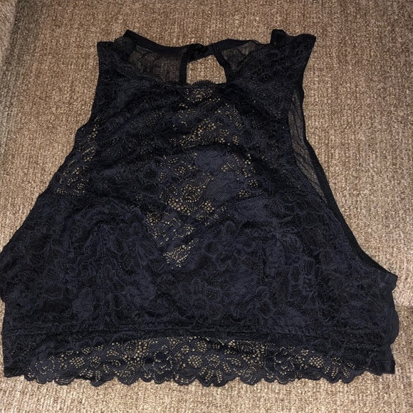 VS high neck black lace bralette sz L New - Picture 2 of 5